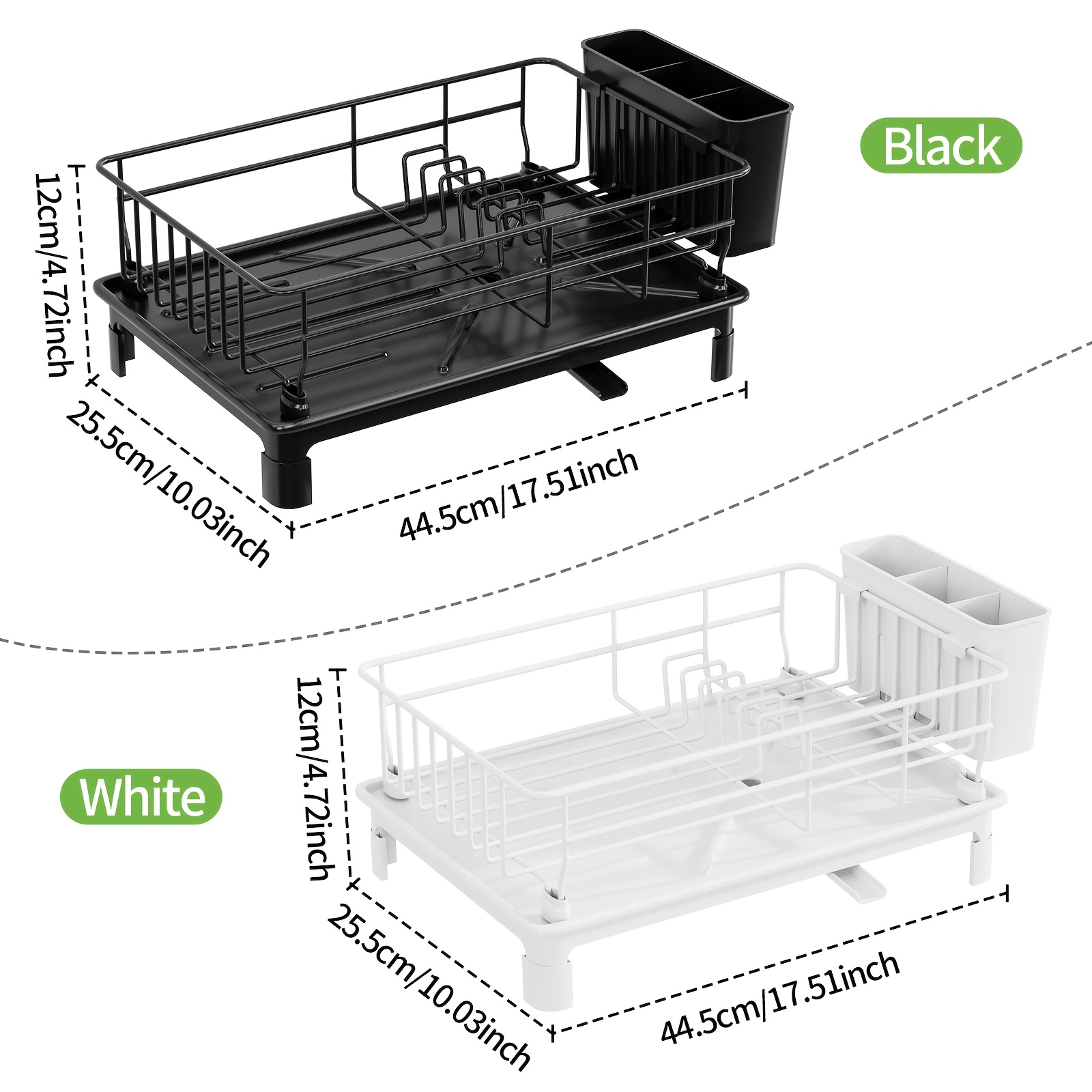 Space-Saving Dish Rack with Cutlery Holder & Drainboard – Only RM17.99! Limited Stock Available!