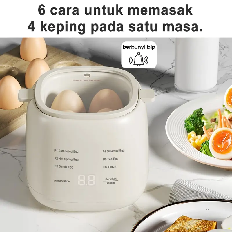 🥚✨ Telur Sempurna Setiap Kali SIMMO Smart Egg Steamer - Letak Telur • Tekan Butang • Terus Siap Tanpa Gagal - 🔥 Produk Paling Laris Minggu Ini